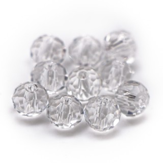 Бусины рондели 6*4мм (прозрачный)